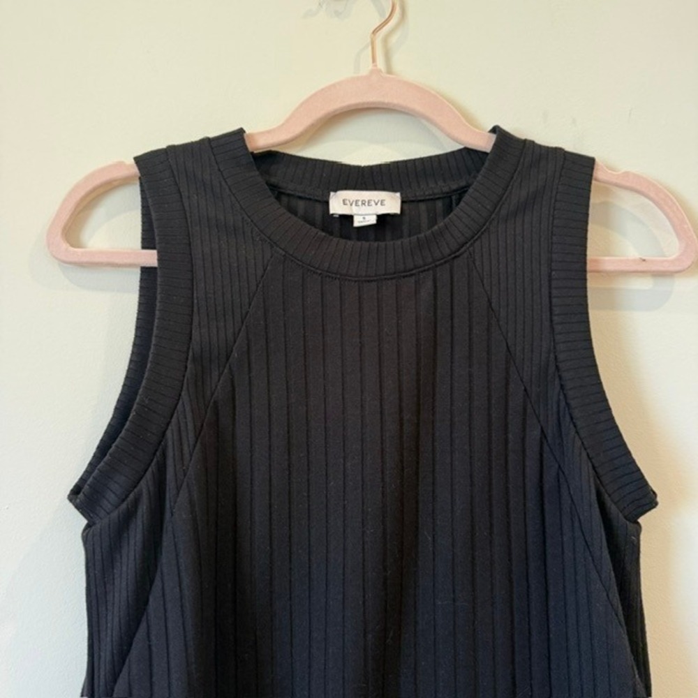 Evereve Ribbed Tank Top Set of 3 | Black, Coral, White | Size S - Picture 16 of 16